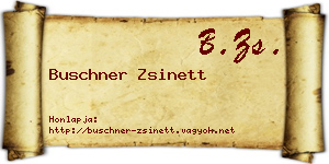 Buschner Zsinett névjegykártya